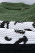 Turtleneck Splicing Chunky Knit Pullover Sweater